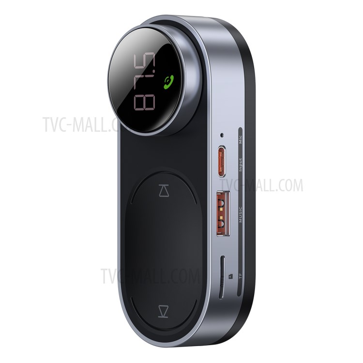 Baseus Car Charger Bluetooth Fm Transmitter T-typed Smart QuickCharger MP3  Black